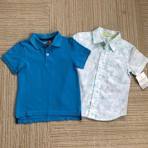 Toddler Boys 3t Short Sleeved Dress Shirts (2)